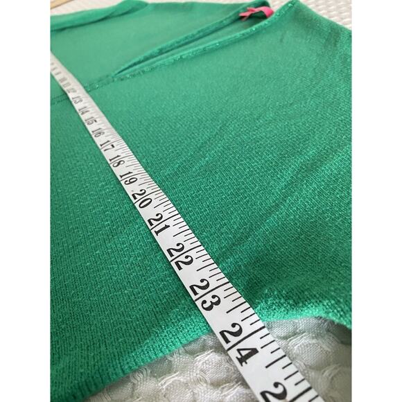 Lilly Pulitzer Sevie Relaxed Fit V-neck Green Sweater Sz M - Picture 7 of 10